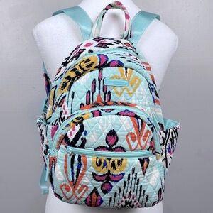 Vera Bradley Essential Pueblo Cotton Quilted Mini Backpack; Travel, School, Work